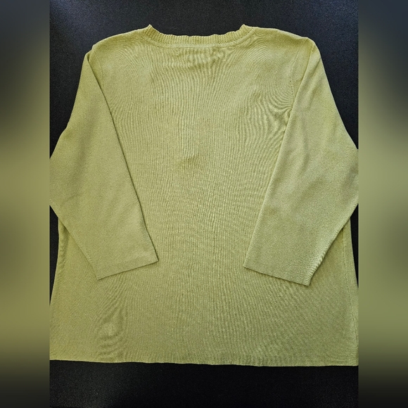 NWT - Silk Stretch Blend Dialogue Heavyweight Green Jersey - Size 1X - Picture 6 of 7